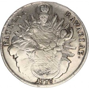 Bavaria, Carl Theodor (1777-1799), Tolar 1778 H. ST - with Madonna KM 258 27,878 g
