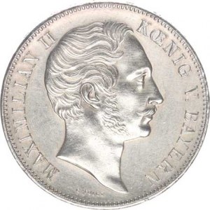 Bavorsko, Maximilian II. (1848-1864), 2 Tolar (3-1/2 Gulden) 1856 - dva gryfové nesoucí erb KM 837
