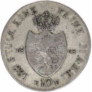 Hesse-Darmstadt, Ludwig I. (1806-1830), 10 Krejcar 1808 RF KM 271; AKS 77; J.9 R!