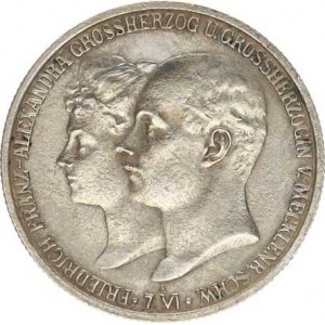 Mecklenburg-Schwerin, Friedrich Franz IV.(1897-1918), 2 Mark 1904 A - wedding KM 333