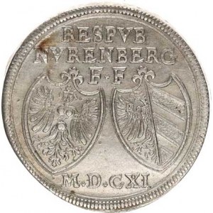Norimberk - město, Tolar (60 kr.) 1611 - s tit. Rudolfa II. 24,904 g