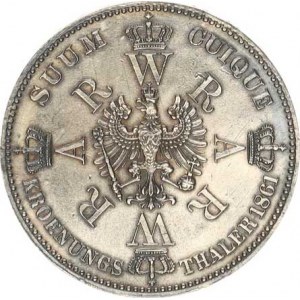 Prusko, Wilhelm I. (1861-1888), Tolar spolkový 1861 A - korunovační KM 488