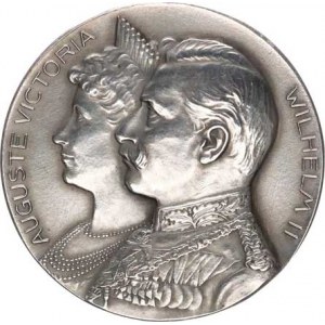 Prusko, Wilhelm II. (1888-1918), Medaile 1906 na stříbrnou svatbu Wilhelma a Augusty Viktorie, dvo