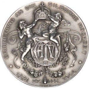 Prusko, Wilhelm II. (1888-1918), Medaile 1906 na stříbrnou svatbu Wilhelma a Augusty Viktorie, dvo