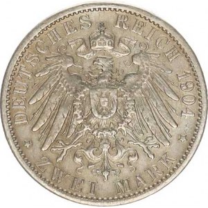 Prusko, Wilhelm II. (1888-1918), 2 Mark 1904 A KM 522