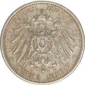 Prussia, Wilhelm II (1888-1918), 2 Mark 1904 A KM 522