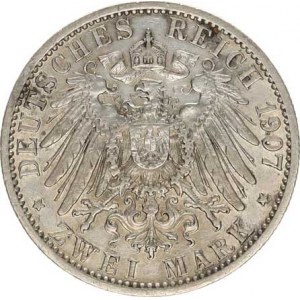 Prusko, Wilhelm II. (1888-1918), 2 Mark 1907 A KM 522