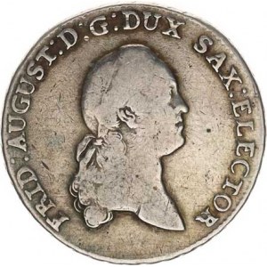 Sasko, Friedrich August III.(1763-1806), 2/3 tolaru 1777 EDC KM 991 13,733 g