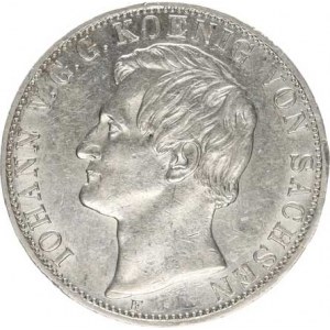 Sasko, Johann (1854-1873), 2 Tolar spolkový 1859 F KM 1195 36,978 g