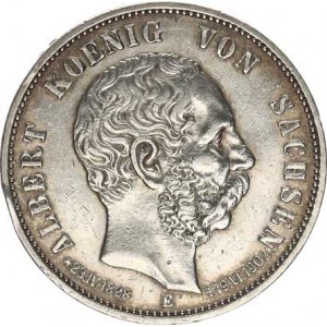 Sasko, Albert (1873-1902), 5 Mark 1902 E - úmrtní KM 1256 Y.186, tém.