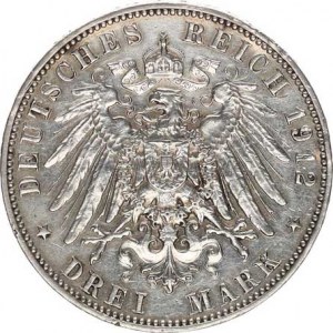 Sasko, Friedrich August III. (1904-1918), 3 Mark 1912 E Y.194
