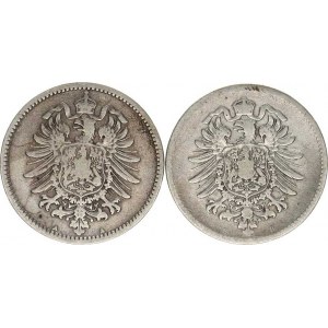 Německo, drobné ražby císařství, 1 Mark 1875 A, B 2 ks