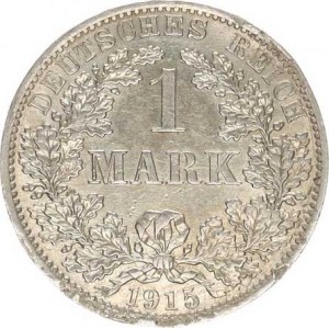 Německo, drobné ražby císařství, 1 Mark 1915 A, hr.