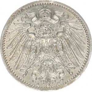 Německo, drobné ražby císařství, 1 Mark 1915 A, hr.