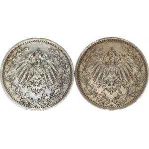 Německo, drobné ražby císařství, 1/2 Mark 1917 A, 1918 A 2 ks