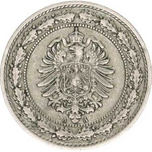 Německo, drobné ražby císařství, 20 Pfennig 1887 A R