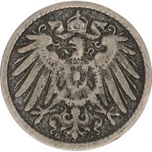 Německo, drobné ražby císařství, 5 Pfennig 1898 G