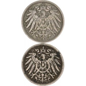 Německo, drobné ražby císařství, 5 Pfennig 1903 E, 1904 D 2 ks