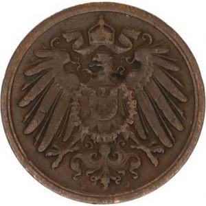 Německo, drobné ražby císařství, 1 Pfennig 1892 J R KM 10