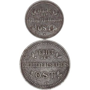 Německo, Vojenské mince pro východní frontu, 1 Kopějka 1916 A; +3 Kopějka 1916 J 2 ks