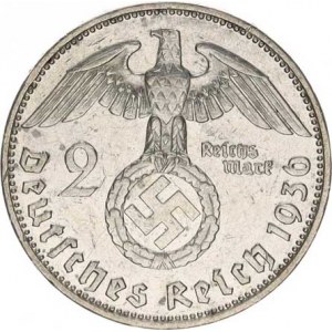 Německo - 3 říše, 1933-1945, 2 RM 1936 E R
