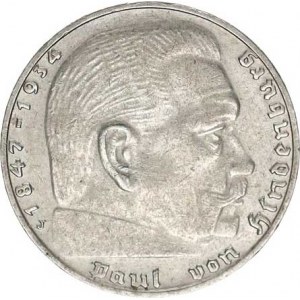 Německo - 3 říše, 1933-1945, 2 RM 1936 J RR