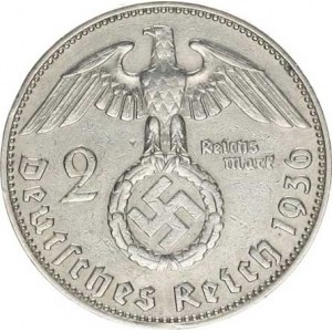Německo - 3 říše, 1933-1945, 2 RM 1936 J RR