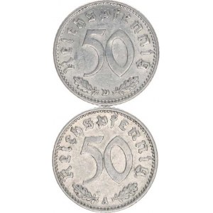 Německo - 3 říše, 1933-1945, 50 Rpf. 1943 A, D 2 ks