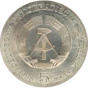 Německo - DDR (1949-1990), 5 M 1968 - Robert Koch KM 19,1 R