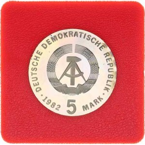 Německo - DDR (1949-1990), 5 M 1982 - Friedrich Fröbel KM 84 R +certifikát