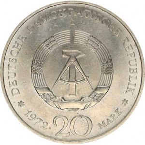 Německo - DDR (1949-1990), 20 M 1972 A - Friedrich v.Schiller KM 40