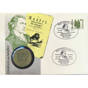 Německo - DDR (1949-1990), 20 M 1972 A - Friedrich v.Schiller KM 40 adjustace jako m