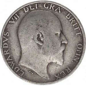 Anglie, Edward VII. (1901-1910), 1 Shilling 1910 KM 800 Ag 925 5,65 g
