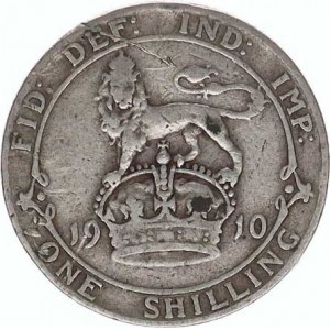 Anglie, Edward VII. (1901-1910), 1 Shilling 1910 KM 800 Ag 925 5,65 g