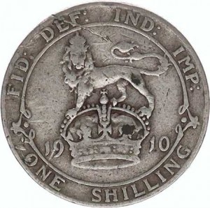 England, Edward VII. (1901-1910), 1 Shilling 1910 KM 800 Ag 925 5,65 g