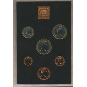 Anglie, Alžběta II. (1952-2022), Mincovní sada 1978 (1/2, 1 Penny, 2, 5, 10, 50 Pence) 6 ks +ž