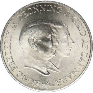 Dánsko, Frederik IX.(1947-1972), 2 Kroner 1953 N S - Grónsko KM 844 Ag 800 15,00 g