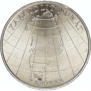 Dánsko, Frederik IX.(1947-1972), 2 Kroner 1953 N S - Grónsko KM 844 Ag 800 15,00 g