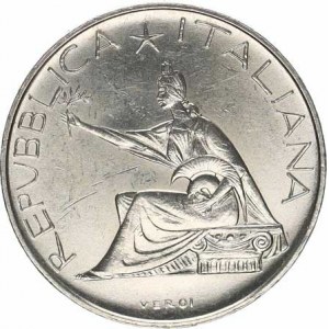 Itálie, 500 Lire 1961 R - Quadriga KM 99 Ag 835 11,00 g