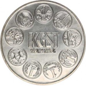 Maďarsko (1949-1989), 100 Forint 1974 BP - 25. výročí KGST KM 602 Ag 640 22