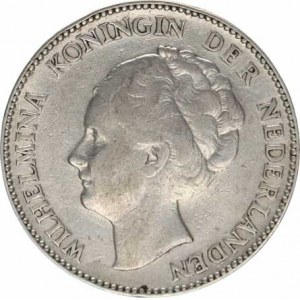 Nizozemí, Wilhelmina I.(1890-1948), 1 Gulden 1924 KM 161 Ag 720 10 g, tém.