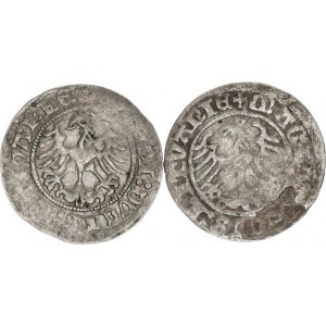 Polsko, Zikmund I. (1506-1548), 1/2 Groš litevský 1518, 151.? oba Wilno 2 ls, nedor.