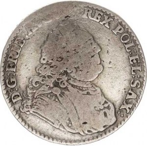 Polsko, Friedrich August III. (1733-1763), 1/6 tolaru 1763 FWoF, Drážďny Kamiński 325; Kahnt 565