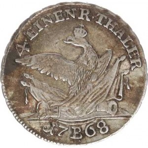 Polsko pod Pruskem, Friedrich II. (1740-1786), 1/4 Tolar 1768 B, Vratislav Olding 91, v. Schrötter