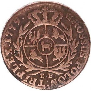 Polsko, Stanislav August (1764-1795), 3 Grosze (Trojak) 1779 EB, Varšava KM 182; Gum. 2352