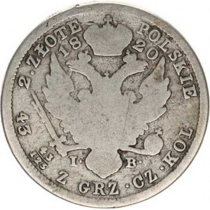 Polsko pod Ruskem, Alexander I.(1815-1825), 2 Zlote 1820 IB, Varšava Kop. IV/62,4; Bitkin 836