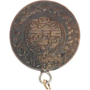 Turecko, Mahmud II.(1808-1839), 5 Piastres AH 1223 rok 26 KM 599, ouško, mírně nedor.