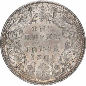 Britská Indie, 1 Rupee 1901 (c), Calcutta KM 492 Ag 917 11,66 g