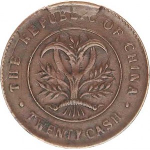 Čína - provincie Hunan, 20 Cash b.l. (1919) - Cu Y. 400.2