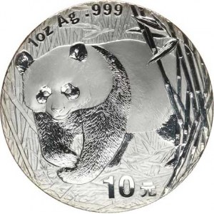 People's Republic of China, 10 Yuan 2002 - Climbing Panda / Temple KM 1365 Ag 999 3